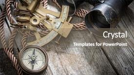  Presentation with vintage compass - Presentation design consisting of vintage still life with compass background and a  colored foreground