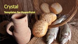  Presentation with bread life - Colorful PPT layouts enhanced with vintage still life backdrop and a tawny brown colored foreground