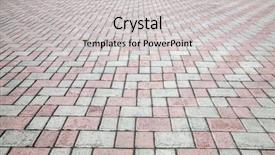 Presentation with road pavement - Beautiful slide set featuring vintage stone street road pavement backdrop and a light gray colored foreground