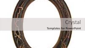  Presentation with frame - Slides having vintage-style-oval-photo-frame background and a light gray colored foreground