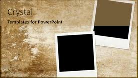  Presentation with photo album page - Presentation having vintage-style-photo-album-page background and a yellow colored foreground