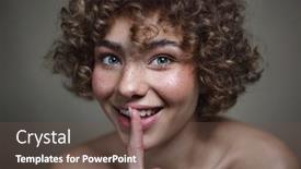  Presentation with vintage - Colorful slide set enhanced with vintage-style-portrait-of-smiling backdrop and a tawny brown colored foreground