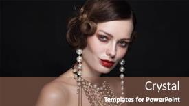  Presentation with fancy - Slides having vintage-style-portrait-of-young background and a violet colored foreground