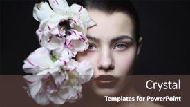  Presentation with fancy - Presentation design consisting of vintage-style-portrait-of-young background and a tawny brown colored foreground