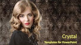  Presentation with vintage retro - Beautiful theme featuring vintage style portrait on retro backdrop and a tawny brown colored foreground