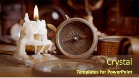  Presentation with adventure - PPT theme consisting of vintage-style-travel-and-adventure background and a tawny brown colored foreground