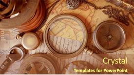  Presentation with adventure - Presentation theme with vintage-style-travel-and-adventure background and a red colored foreground