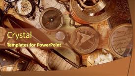  Presentation with adventure - Presentation theme enhanced with vintage-style-travel-and-adventure background and a tawny brown colored foreground