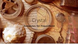  Presentation with vintage compass - PPT theme enhanced with vintage-style-travel-and-adventure and a  colored foreground