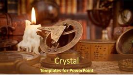  Presentation with vintage compass - Slide set with vintage-style-travel-and-adventure and a tawny brown colored foreground