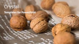  Presentation with nuts - Slide set enhanced with vintage-styled-mixed-nuts background and a coral colored foreground