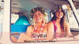  Presentation with lifestyle - Colorful presentation design enhanced with vintage surf van best backdrop and a coral colored foreground