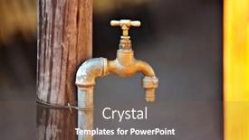  Presentation with water scarcity - Audience pleasing PPT layouts consisting of vintage tap tight to a wooden pole water scarcity in africa backdrop and a violet colored foreground