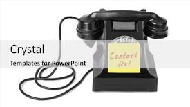  Presentation with vintage paper - Amazing slide deck having vintage telephone and paper contact backdrop and a white colored foreground