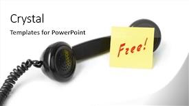  Presentation with vintage pape - Presentation design enhanced with vintage telephone and paper free background and a white colored foreground