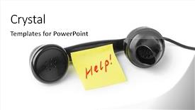  Presentation with vintage pape - Colorful slide deck enhanced with vintage telephone and paper help backdrop and a white colored foreground