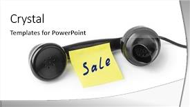  Presentation with vintage pape - Audience pleasing presentation theme consisting of vintage telephone and paper sale backdrop and a white colored foreground