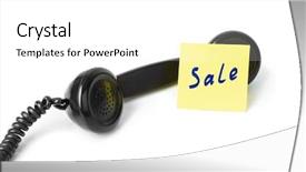  Presentation with old paper vintage album - Theme enhanced with vintage telephone and paper sale background and a white colored foreground