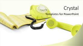  Presentation with telephone - Slide deck having vintage telephone and phone directory background and a blonde colored foreground