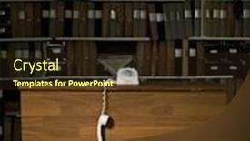  Presentation with telephone - PPT layouts featuring vintage telephone at the office background and a wine colored foreground