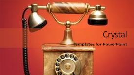  Presentation with telephone - Presentation theme with vintage telephone background and a red colored foreground