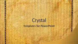  Presentation with text box - Theme enhanced with vintage texture cardboard parcel box background and a yellow colored foreground