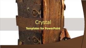  Presentation with vintage book - Presentation design featuring vintage-thick-book-on-white background and a tawny brown colored foreground