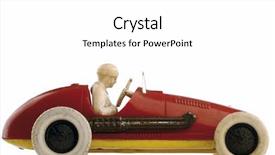 Presentation with vintage car - Beautiful PPT theme featuring vintage toy race car backdrop and a white colored foreground