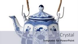  Presentation with teapot - PPT layouts having vintage-traditional-ceramic-chinese-teapot background and a  colored foreground