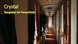  Presentation with rich - Theme with vintage train rich retro wagon background and a tawny brown colored foreground