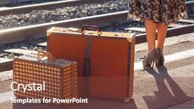  Presentation with black woman at gas station - Slides with vintage travel - details of woman waiting background and a tawny brown colored foreground