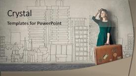  Presentation with mind - Beautiful presentation design featuring vintage travel - traveling everywhere in my mind backdrop and a light gray colored foreground