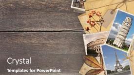  Presentation with rose wood - PPT theme with vintage-travel-background-with-old background and a gray colored foreground