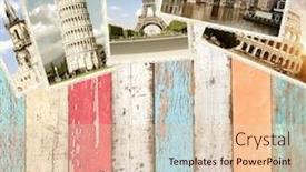  Presentation with old wood planks - Presentation theme having vintage-travel-background-with-old background and a lemonade colored foreground