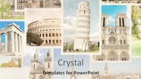  Presentation with amsterdam - PPT theme having vintage-travel-background-with-retro background and a lemonade colored foreground