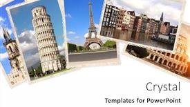 Presentation with eiffel tower - Amazing presentation design having vintage-travel-background-with-retro backdrop and a white colored foreground