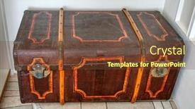  Presentation with vintage - PPT layouts enhanced with vintage-trunk-with-locks background and a  colored foreground