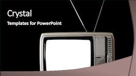  Presentation with blank - Audience pleasing slide deck consisting of vintage tv set with blank backdrop and a black colored foreground