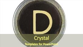  Presentation with vintage letter - PPT theme consisting of vintage typewriter letter d isolated background and a tawny brown colored foreground