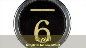  Presentation with number - Amazing slides having vintage typewriter number 6 isolated backdrop and a tawny brown colored foreground