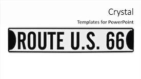  Presentation with route - Slides consisting of vintage u s route 66 background and a white colored foreground