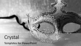  Presentation with vintage art - Beautiful slides featuring vintage venetian carnival mask backdrop and a  colored foreground