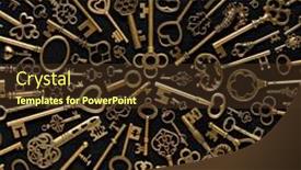  Presentation with unlocking potential - PPT theme with vintage-victorian-style-golden-skeleton background and a tawny brown colored foreground