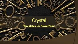  Presentation with achieving goals - PPT theme featuring vintage-victorian-style-golden-skeleton background and a tawny brown colored foreground