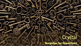  Presentation with unlocking potential - PPT layouts consisting of vintage-victorian-style-golden-skeleton background and a tawny brown colored foreground