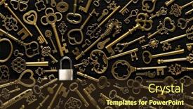  Presentation with victorian - Presentation design with vintage-victorian-style-keys-surrounding and a  colored foreground