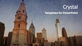  Presentation with philadelphia - Colorful presentation enhanced with vintage view of the philadelphia backdrop and a  colored foreground