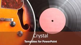  Presentation with vinyl - Slide deck featuring vintage-vinyl-discs-and-country background and a tawny brown colored foreground