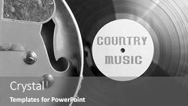  Presentation with vinyl - Slide set featuring vintage-vinyl-discs-and-country background and a gray colored foreground