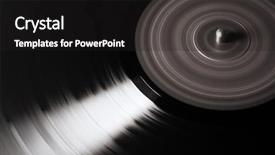  Presentation with vinyl - Presentation design with vintage vinyl player background and a black colored foreground